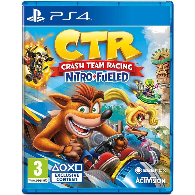بازی Crash Team Racing Nitro-Fueled مخصوص PS4 کراش ماشینی 2 نفره به بالا پلمپ پویا گیم لند