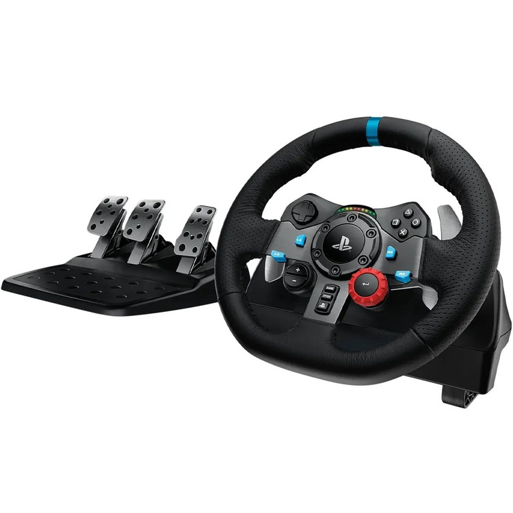 فرمان بازی لاجیتک مدل G29 در حد نو با جعبه اصلی مخصوص PS4/PS5 و PC ماشین بازی سیمولاتور Logitech- پویا گیم لند