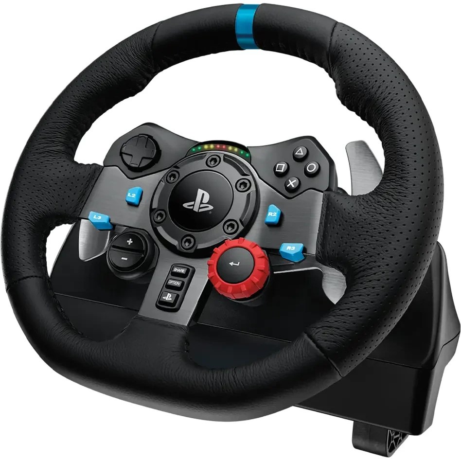 فرمان بازی لاجیتک مدل G29 در حد نو با جعبه اصلی مخصوص PS4/PS5 و PC ماشین بازی سیمولاتور Logitech- پویا گیم لند